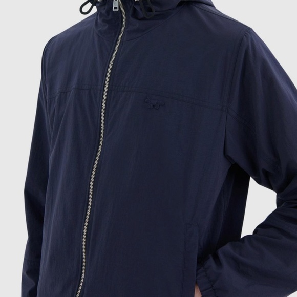 Maison Kitsune Mens Jacket MEDIUM Spring Fox Technical Windbreaker Navy - Picture 7 of 13